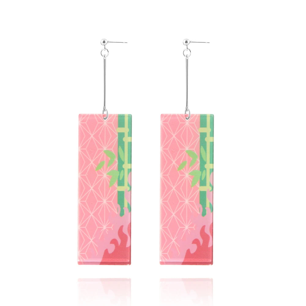 Demon Slayer Kimetsu no Yaiba Acrylic Earrings Jewelry