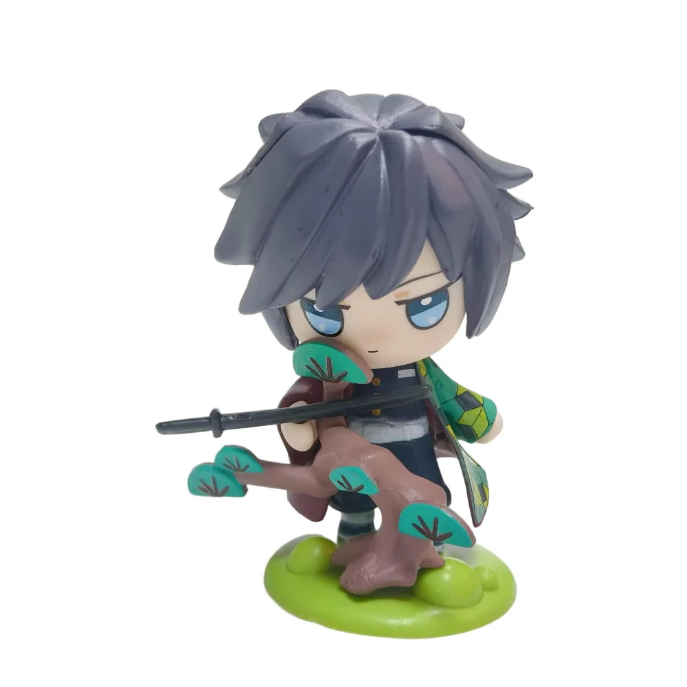 6 Birth Flower Demon Slayer Model Dolls Blind Box Toys Q Version