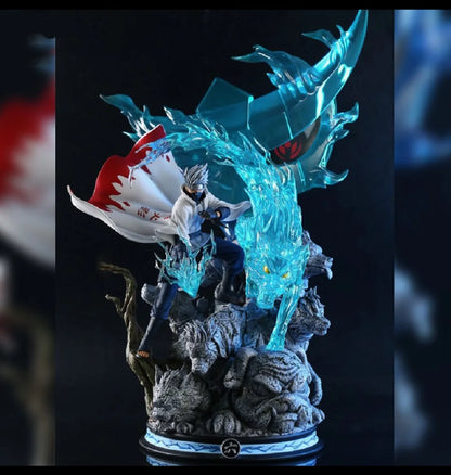 Naruto Hatake Kakashi Sixth Hokage Anime Figure | Chidori Lightning Blade PVC Statue 28cm