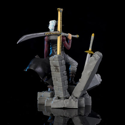 One Piece Dracule Mihawk Action Figure - Hawkeye PVC Anime Collectible Statue with Sword - Premium Collector's Edition 14CM