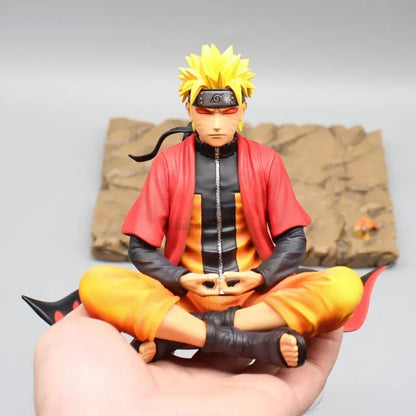 Naruto Uzumaki Sage Mode Meditation Figure - Premium Anime Collectible Statue with Base 16cm