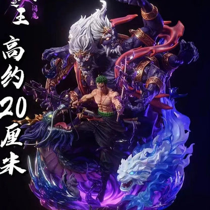 Roronoa Zoro King of Hell Enma GK Resin Statue Figure - One Piece Anime Collectible 20cm