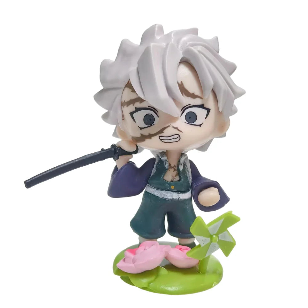 6 Birth Flower Demon Slayer Model Dolls Blind Box Toys Q Version