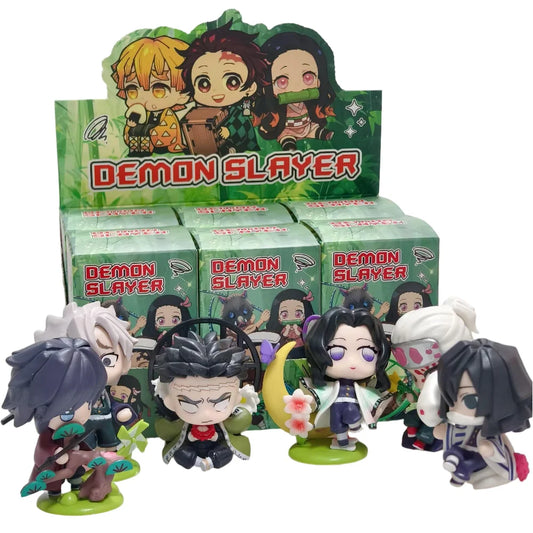6 Birth Flower Demon Slayer Model Dolls Blind Box Toys Q Version