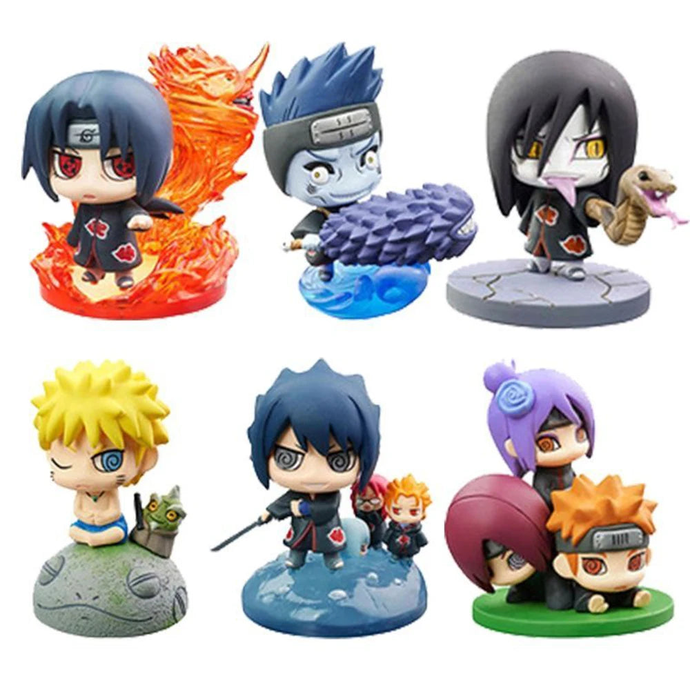 Naruto Shippuden Mini Action Figure Set | Collectible Anime Character Figurines | PVC Desk Decor &amp; Gifts