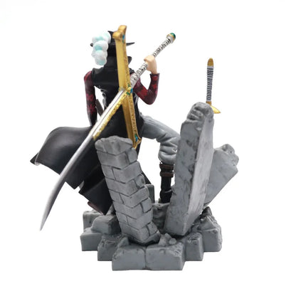 One Piece Dracule Mihawk Action Figure - Hawkeye PVC Anime Collectible Statue with Sword - Premium Collector's Edition 14CM