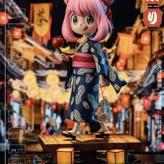 SPYxFAMILY Anya Forger Summer Festival Resin Statue Figure | WakuWaku Studio Anime Collectible 20cm