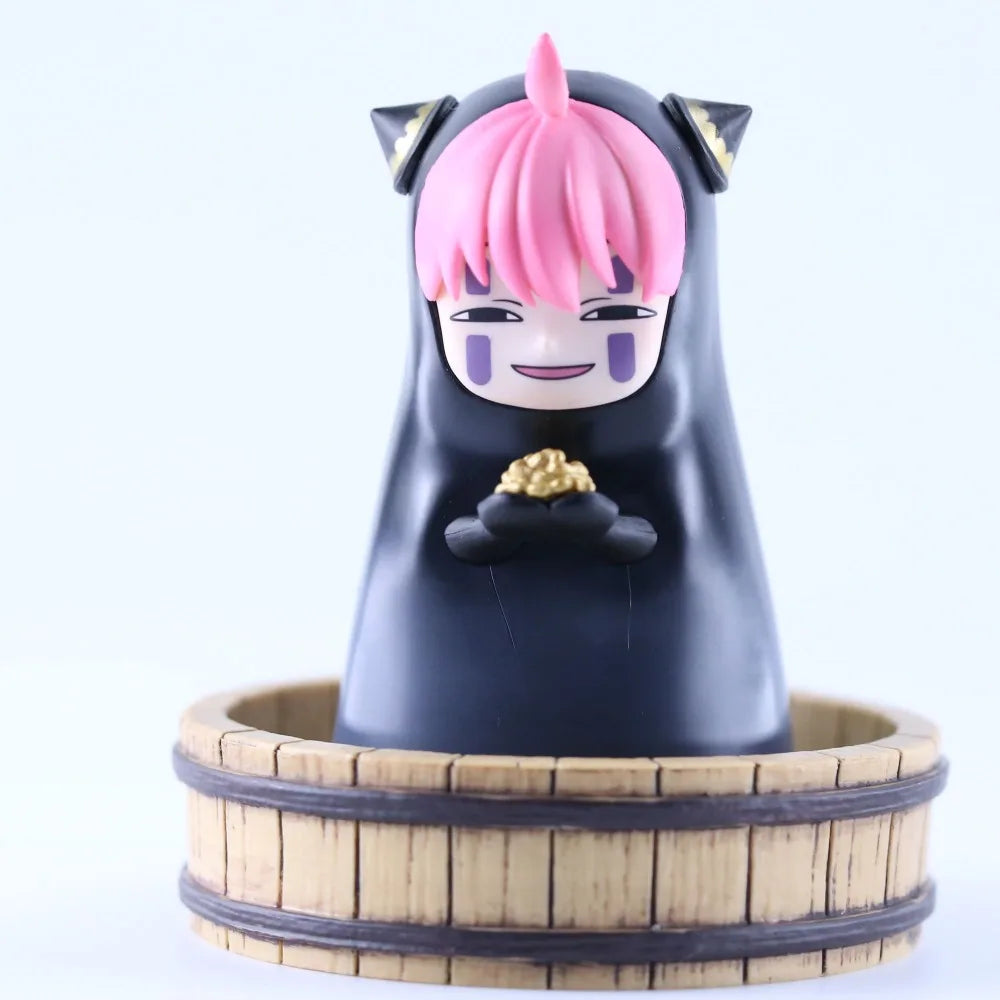Spy x Family Anya Forger No-Face Cosplay Figure | Anime Collectible PVC Statue | Spirited Away Crossover Figurine 9.5cm