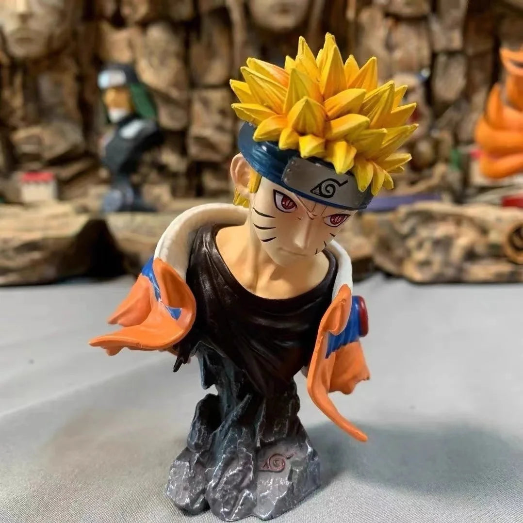 Naruto Shippuden Anime Character Bust Collection | Hokage & Uchiha Clan Figures Set | Premium PVC Statue Collectibles 10-14cm
