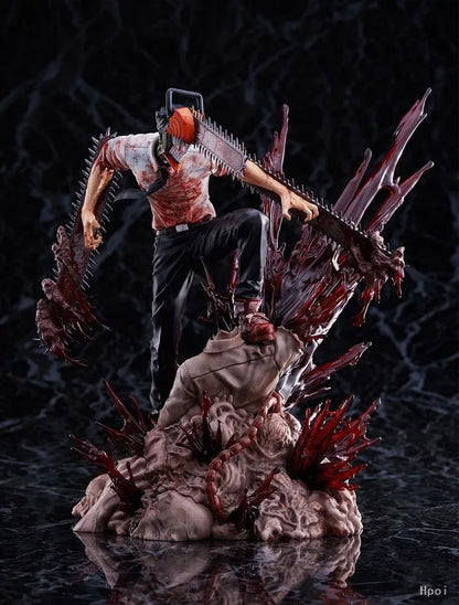 Detailed Chainsaw Man Denji Fighting Statue 18CM