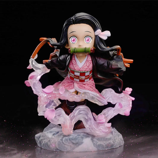 Demon Slayer Nezuko Kamado & Kyojuro Rengoku Anime Action Figures 7cm