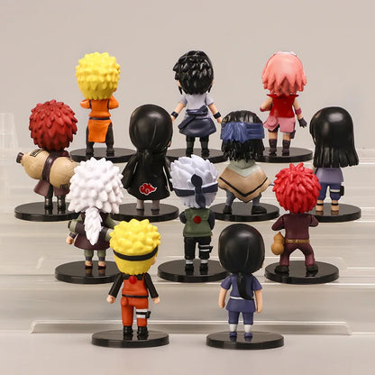 Naruto Shippuden Anime Action Figure Set - 12 Pcs Collectible PVC Figurines with Base