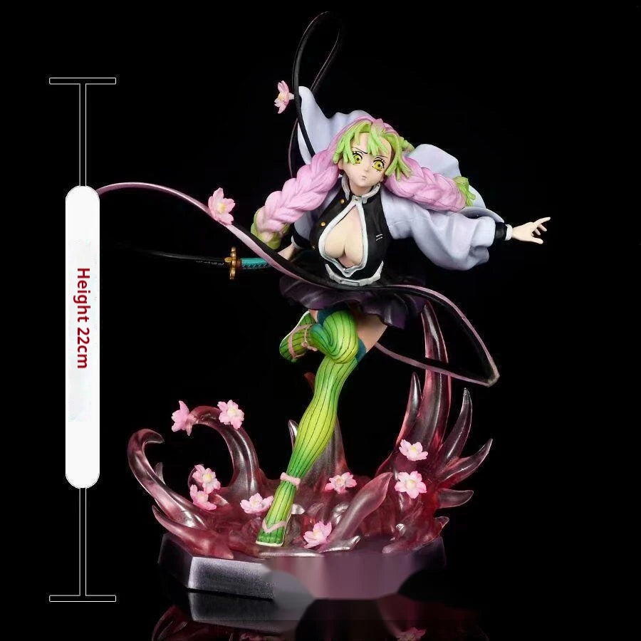 Demon Slayer Mitsuri Kanroji Figure - Love Hashira PVC Action Statue 22cm