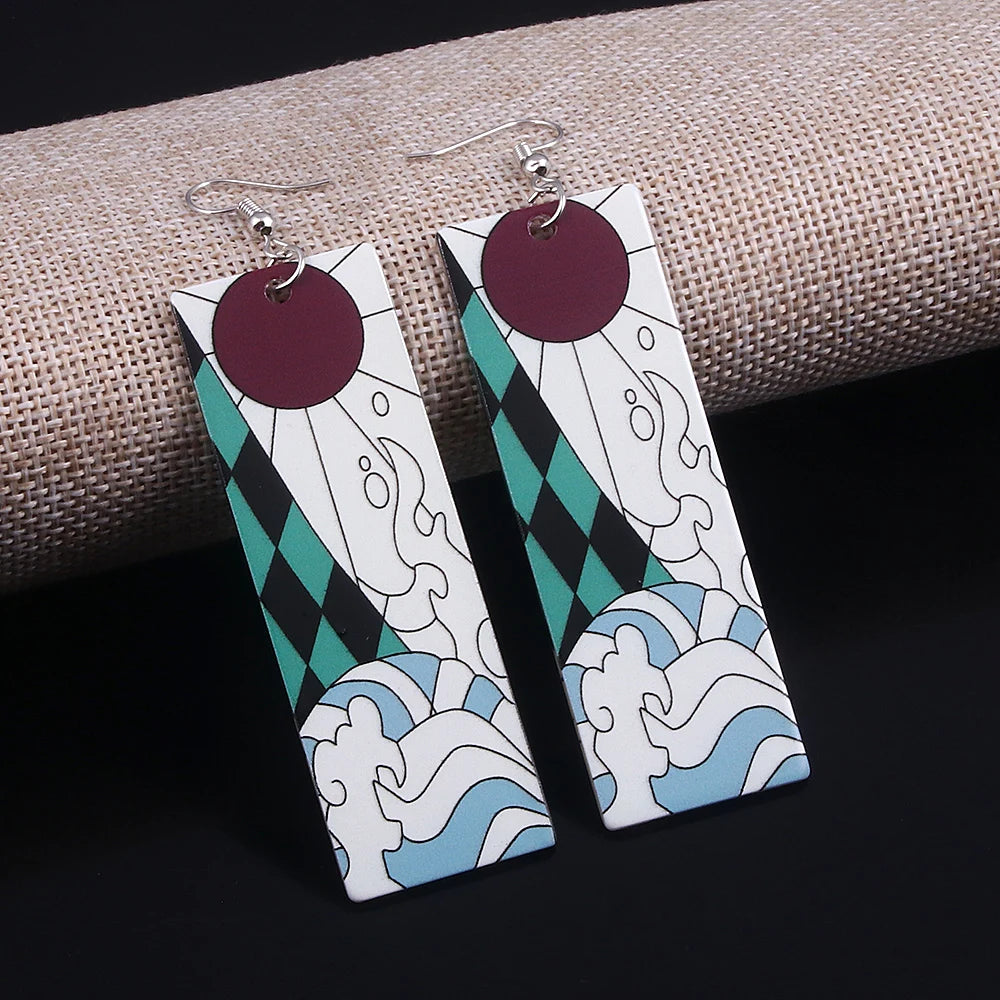 Demon Slayer Kimetsu no Yaiba Acrylic Earrings Jewelry