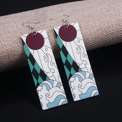 Demon Slayer Kimetsu no Yaiba Acrylic Earrings Jewelry