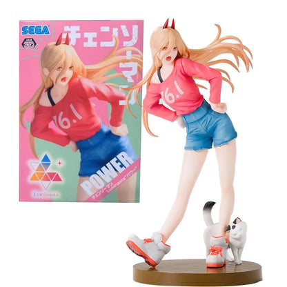 SEGA Luminasta Chainsaw Man Power Figure | Meowy Included | 15cm