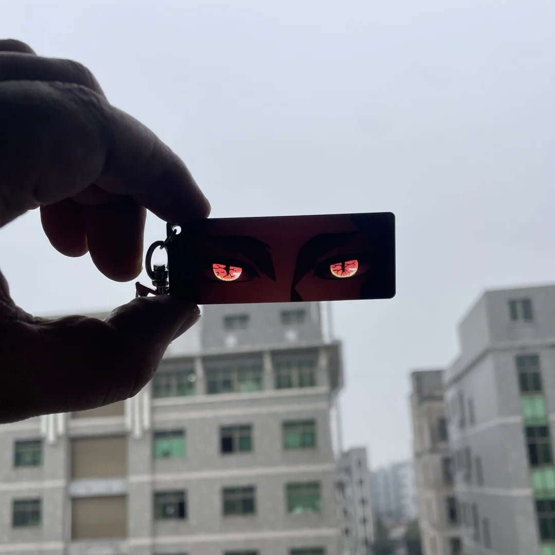 Demon Slayer Kimetsu no Yaiba New Acrylic Keychain Shining Eyes Double Sided Pattern Backpack Pendant