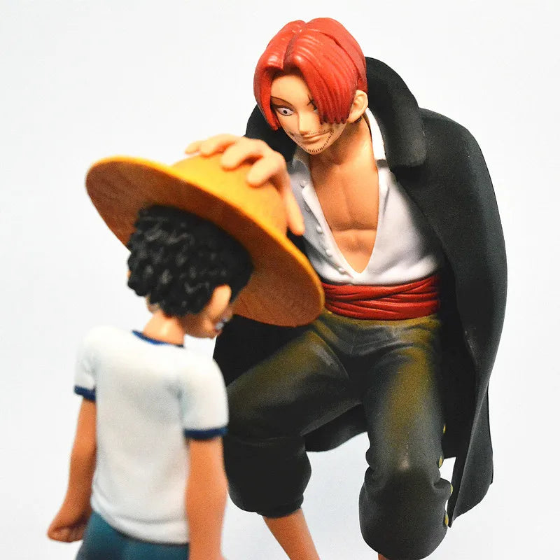 One Piece Shanks & Luffy Action Figure Statue | Straw Hat Passing Scene 18cm