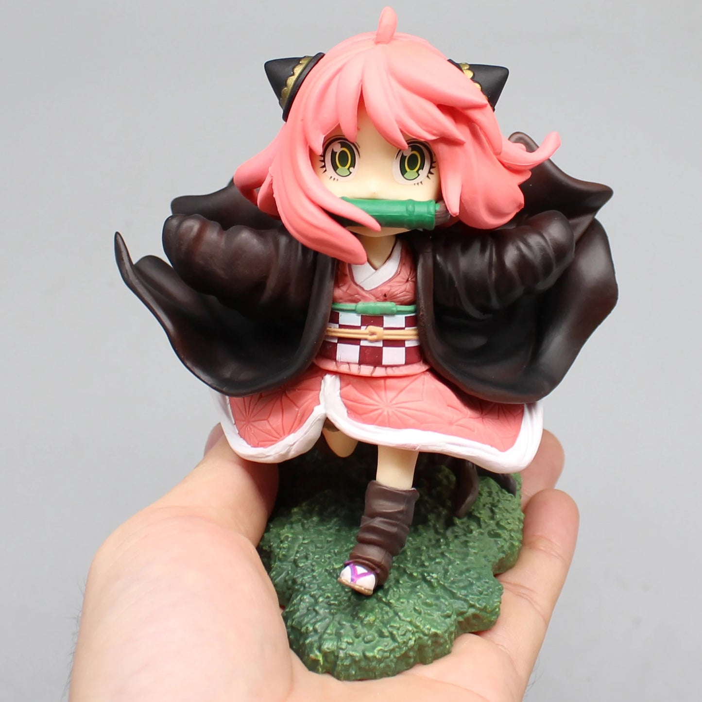 SPY×FAMILY Anya Forger x Demon Slayer Nezuko Cosplay Anime Action Figure 12cm