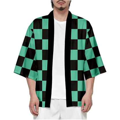 Anime Demon Slayer Kimetsu No Yaiba Cosplay Kimono Haori Jacket – Tanjiro, Nezuko, Zenitsu, Shinobu Inspired Japanese Cardigan for Men & Women